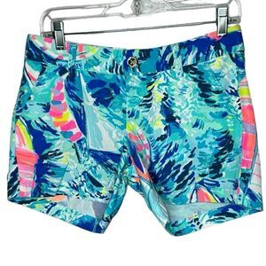 Lilly Pulitzer Sparkling Blue Hey Bay Bay Callahan Shorts. Size 2. New!